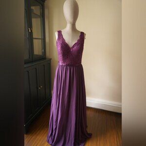 💜 Morilee Madeline Gardner Style 714 Bridesmaid/Formal Gown - US 12 - Eggplant